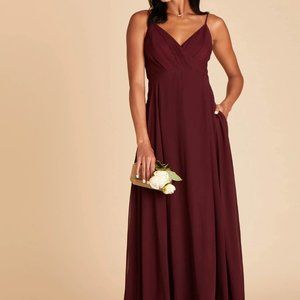 NWT - Birdy Grey - Kaia Chiffon Dress - Cabernet - No Slit (BG1022CB2X)